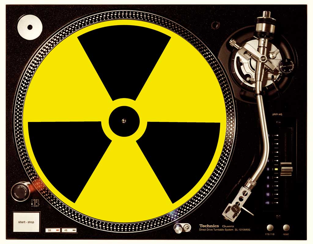 Slipmat im Radioaktiv yellow / black