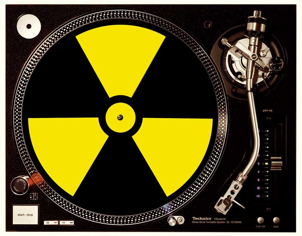 Slipmat im Radioaktiv black / yellow